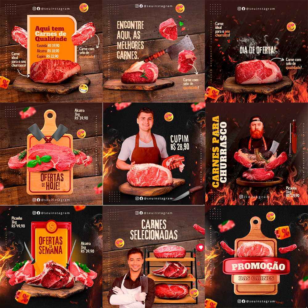 Mega Pack Canva - Açougue