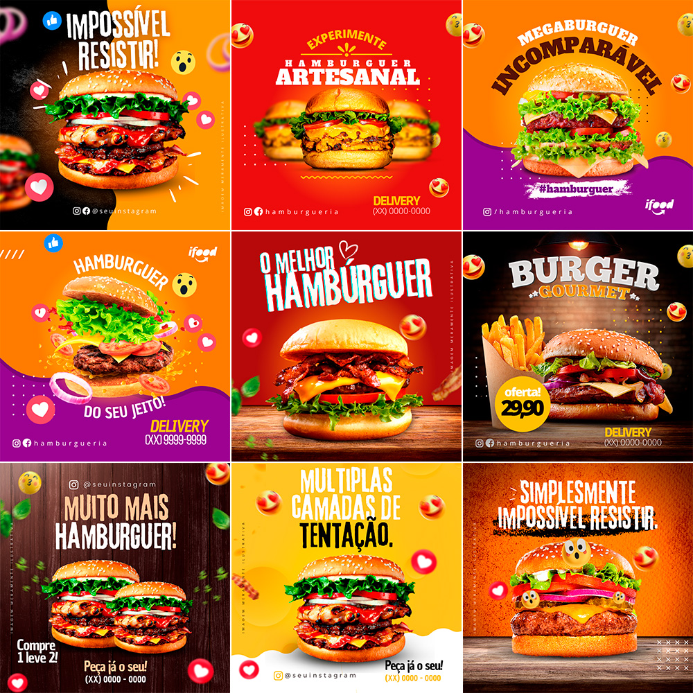 Mega Pack Canva - Hamburgueria